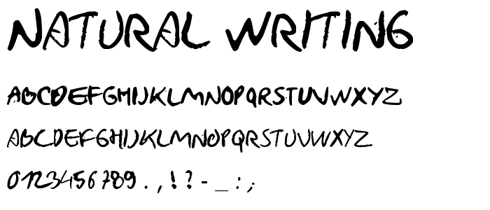 NATURAL WRITING font